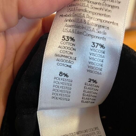 Mother Womens Ankle Velvet High Waisted Looker Pants 25 Black Grunge Skinny Leg - Picture 9 of 10